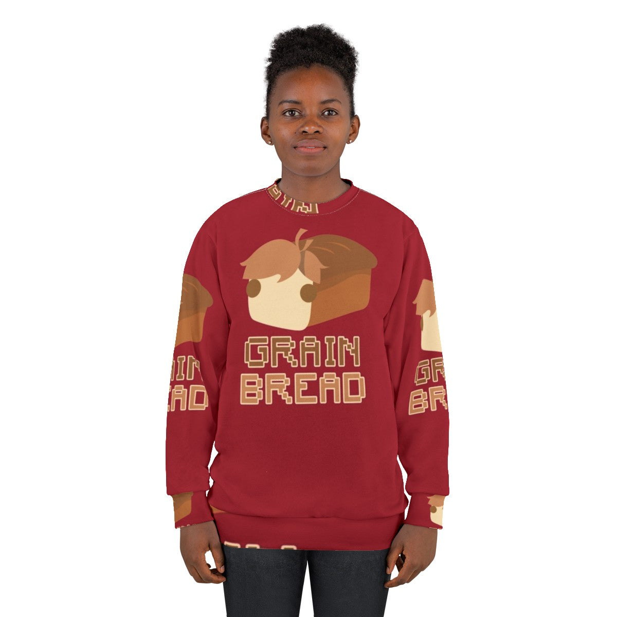 Grain Bread Sweatshirt with Hermitcraft Season 7 Design - women