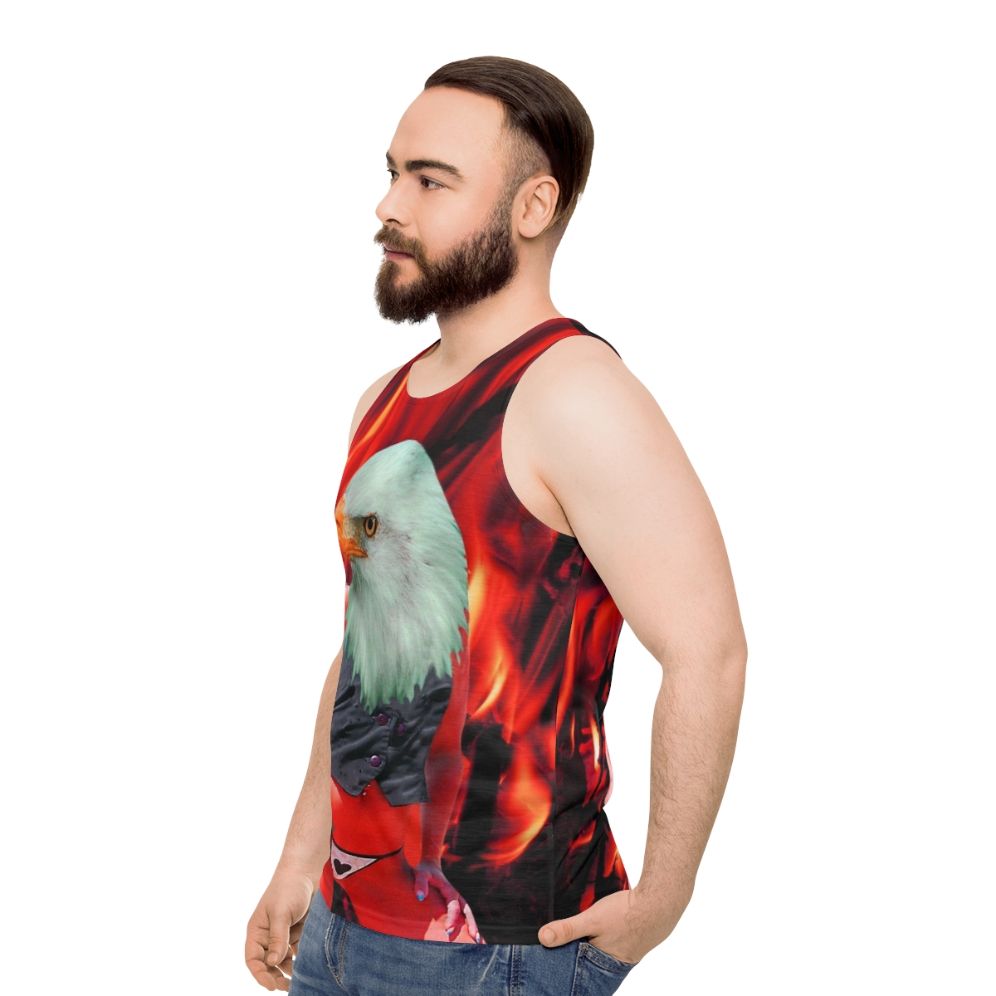 Vibrant phoenix unisex tank top - men side