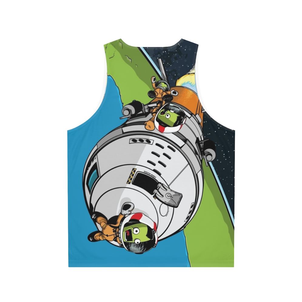 Unisex Kerbal Space Program inspired vector rocket tank top - Back