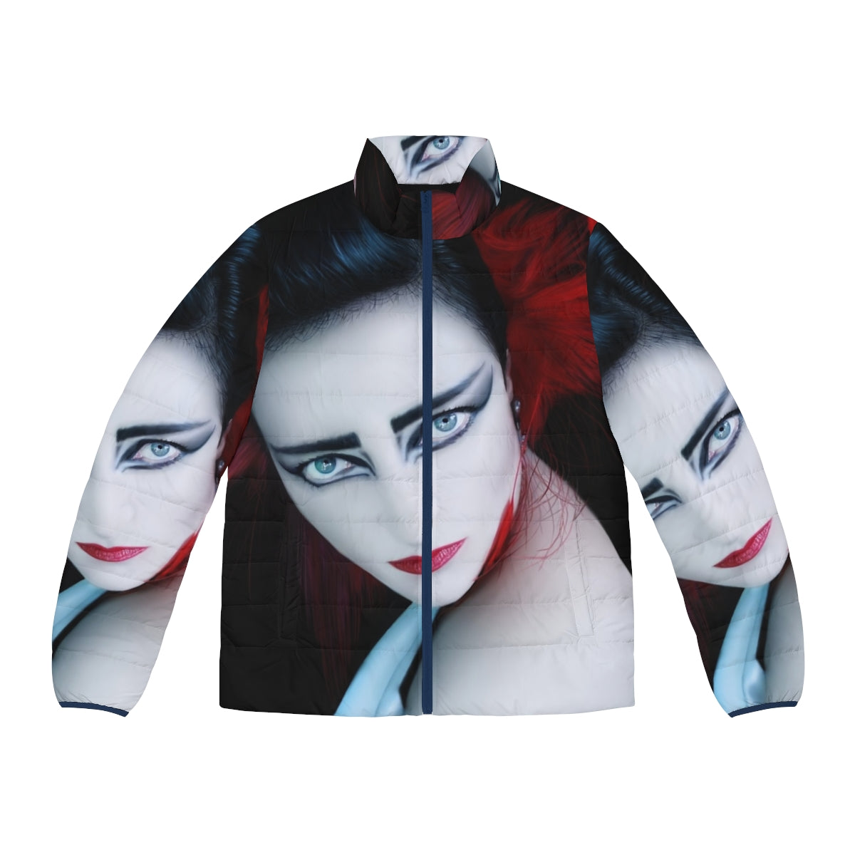 Siouxsie Sioux-inspired black oversized puffer jacket