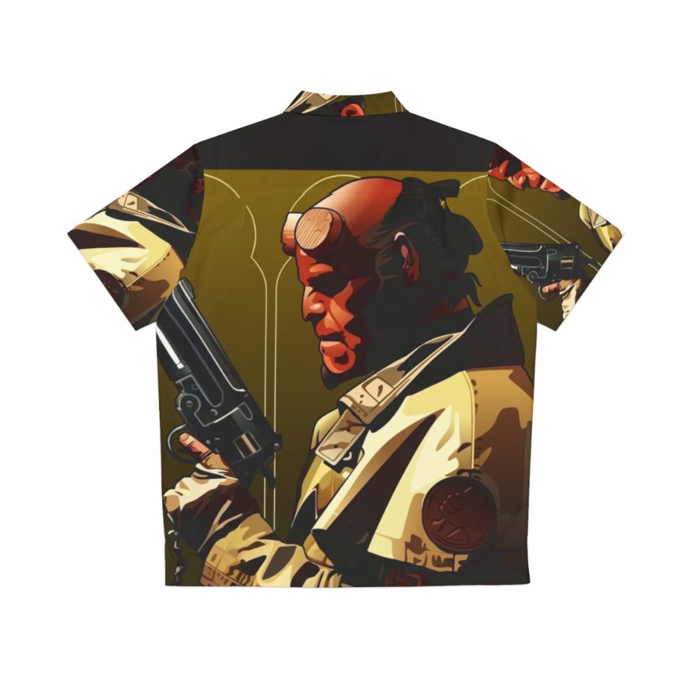 Hellboy Hawaiian Shirt featuring the iconic comic book character - Back