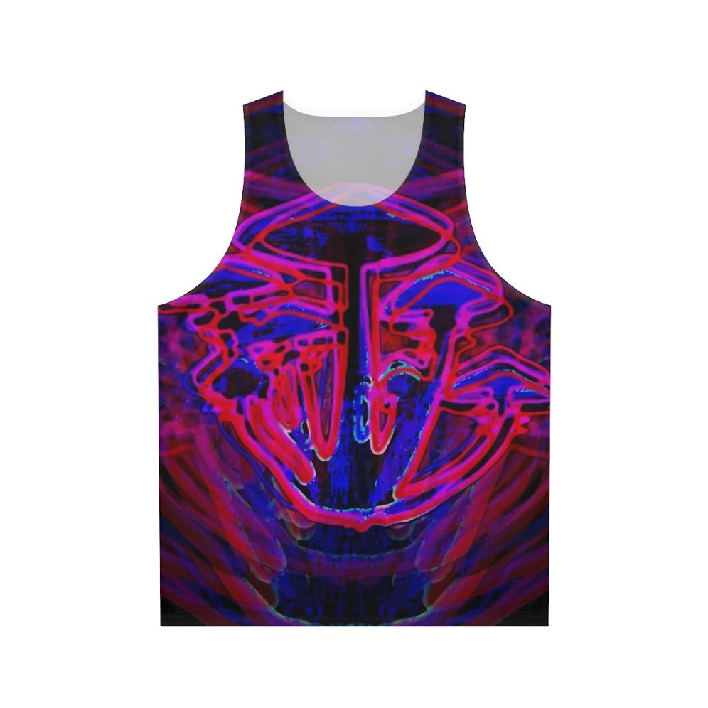 Neon shrooms glow-in-the-dark unisex tank top