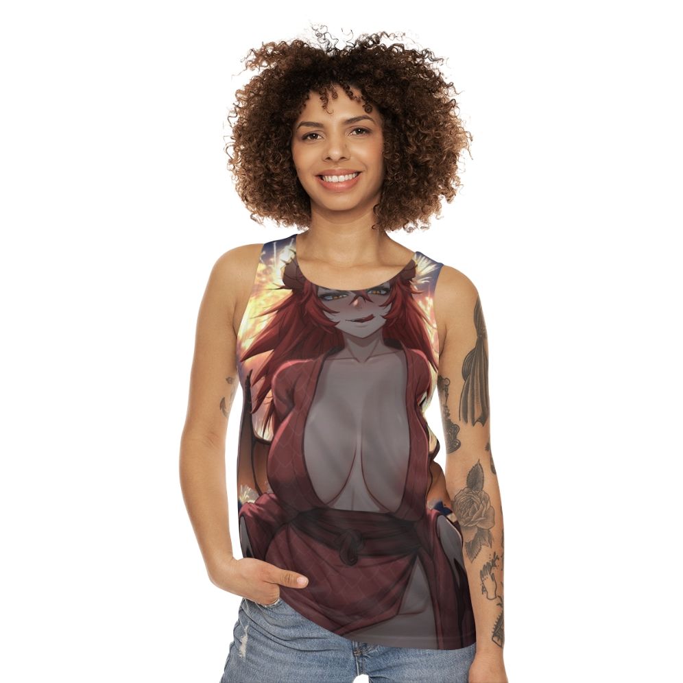 Zentreya Dragon Girl Kimono Unisex Tank Top - women