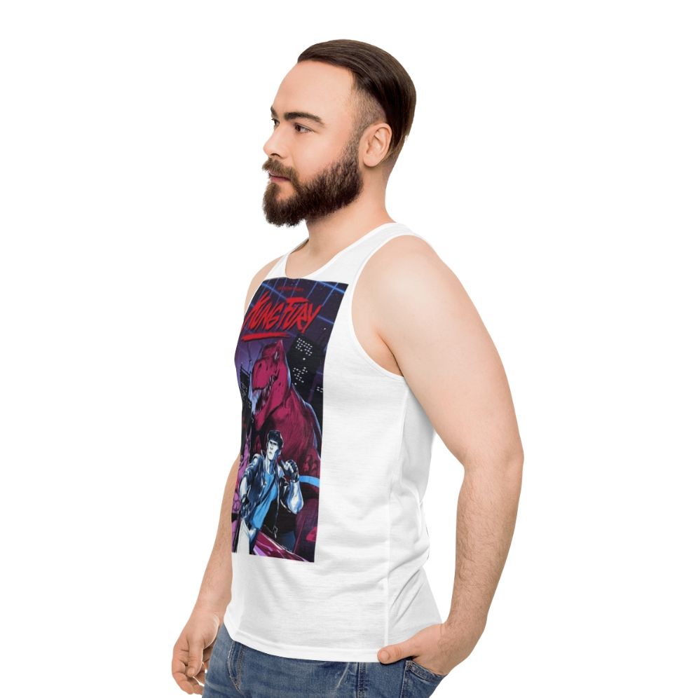 Kung Fury 80s Retro Vaporwave Synthwave Unisex Tank Top - men side