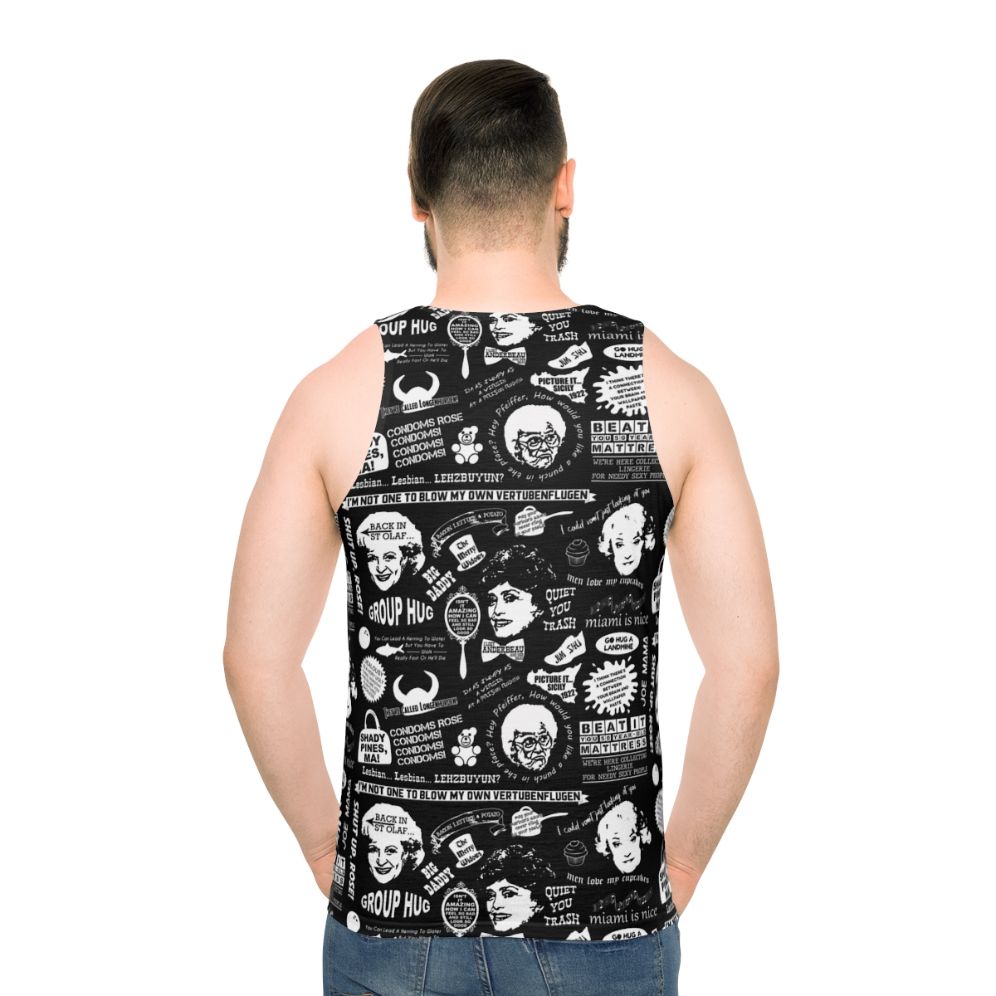 Retro Golden Girls Unisex Tank Top - men back