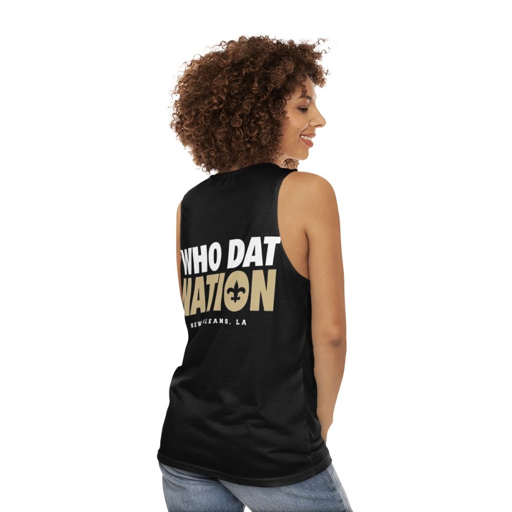 Who Dat Nation Unisex Saints Gaming Tank Top - women back