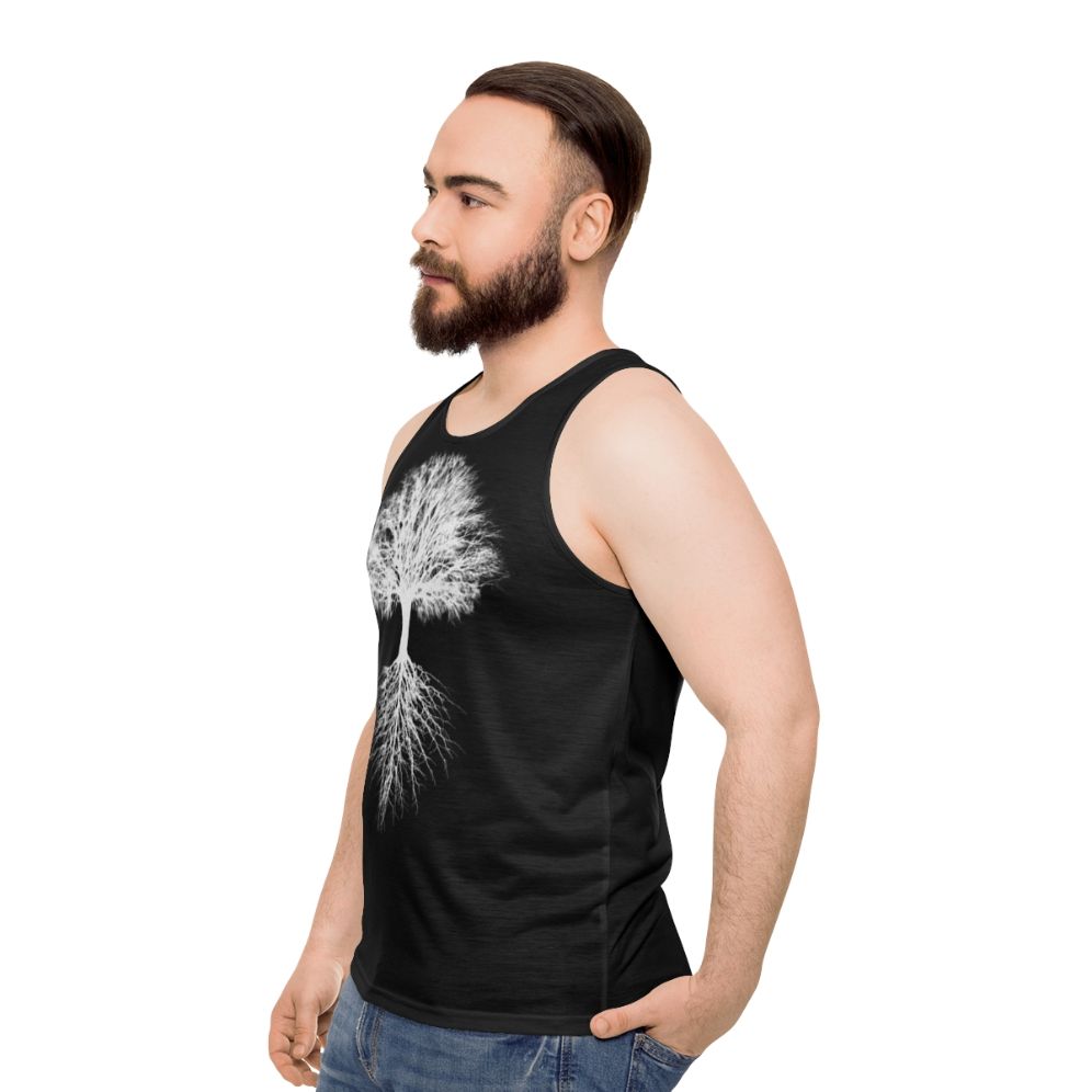 Eco-friendly tree of life unisex tank top - men side