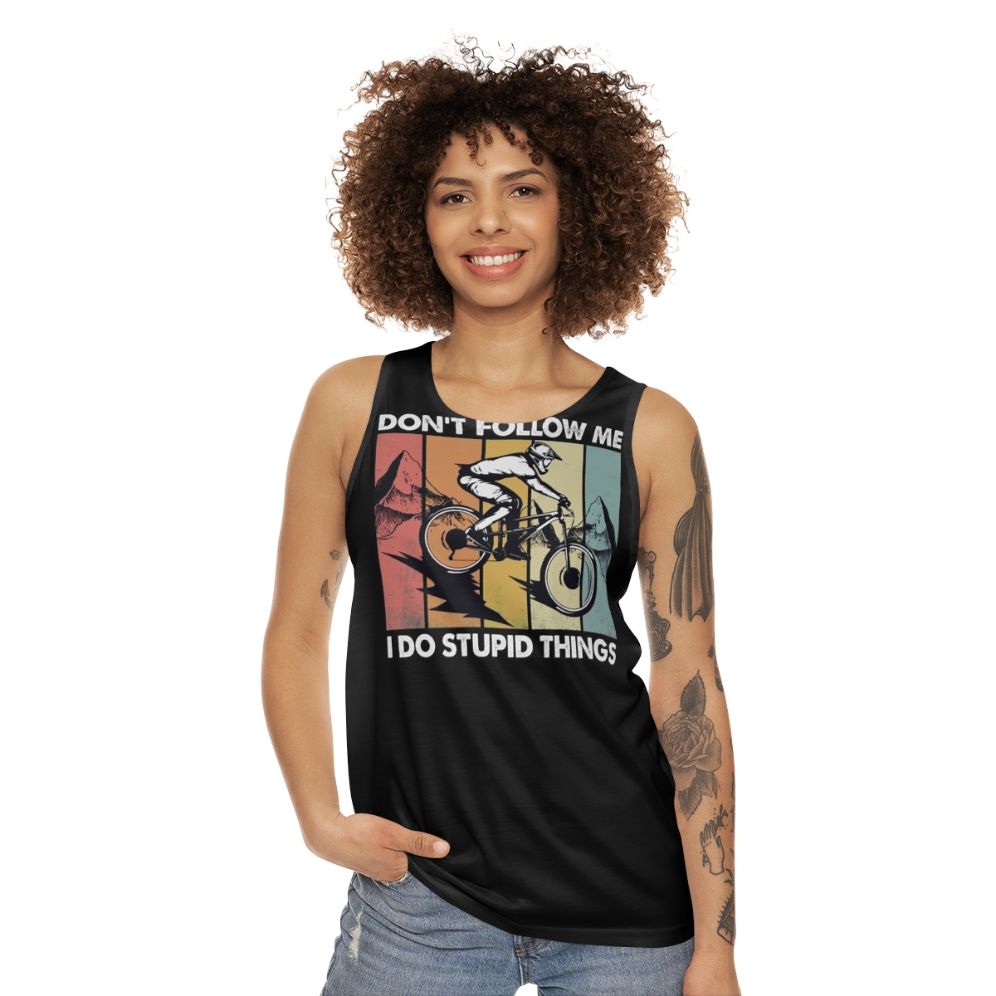 Downhill mountain biking unisex tank top - women