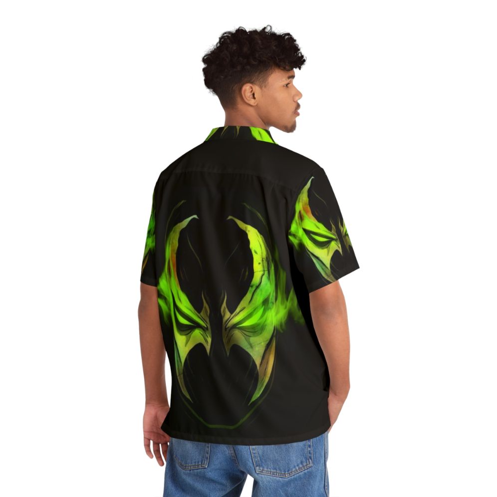 Powerful Lithium Spawn Hawaiian Shirt with Superhero Inspired Design - People Back