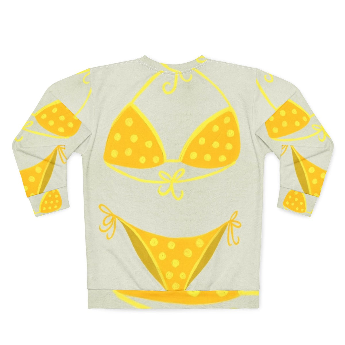 Vintage yellow polka dot sweatshirt with lyrics and quotes - Back