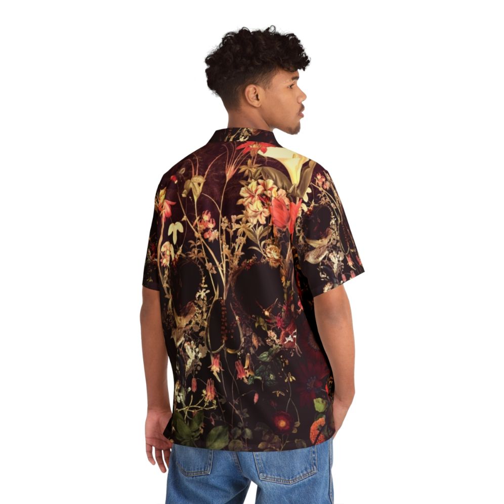 Skull Flower Hawaiian Shirt - People Back