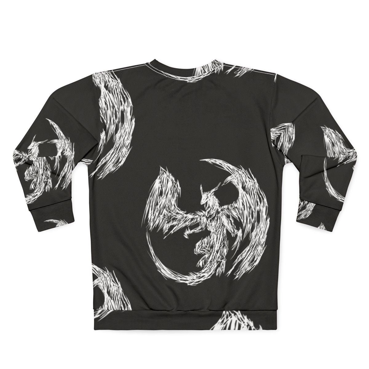 Mystic Lightning Dragon Sweatshirt featuring legendary animals - Back