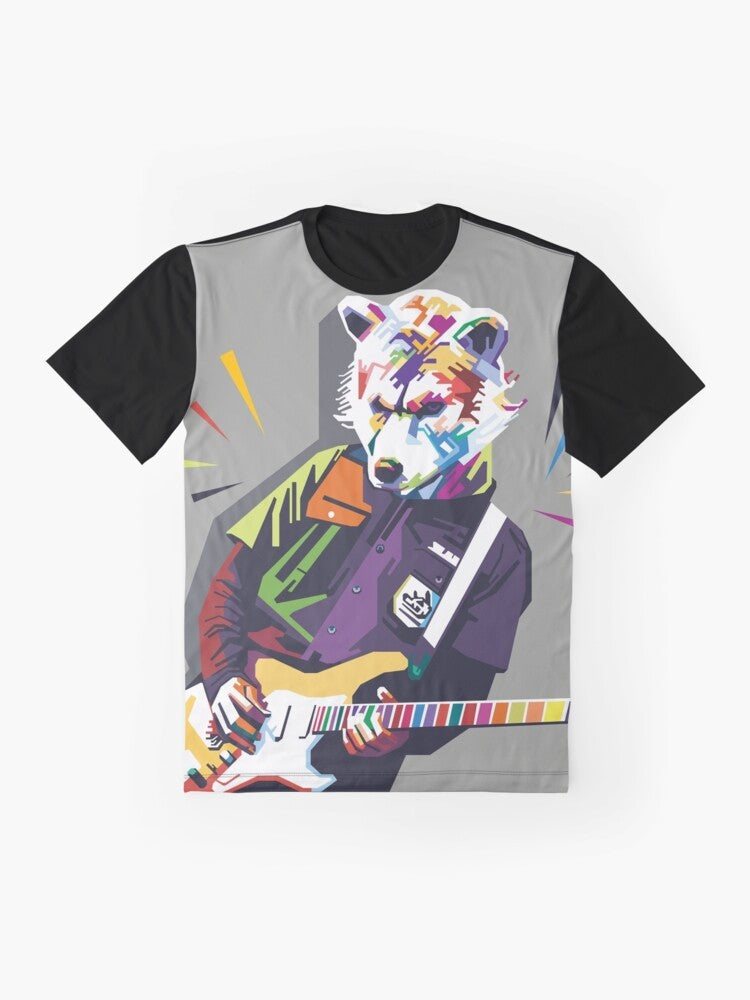 Man With a Mission Japanese Band Graphic T-Shirt featuring WPAP pop art style design - Flat lay