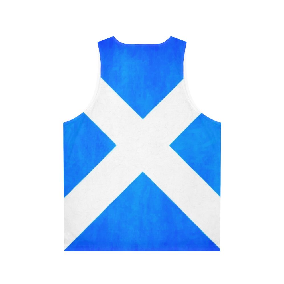 Vintage Scottish Flag Unisex Tank Top - Back