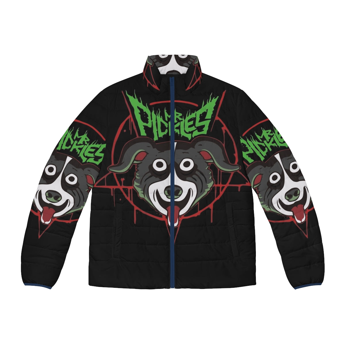 Mr Pickles 04 Puffer Jacket - Demonic dog design from Adult Swim