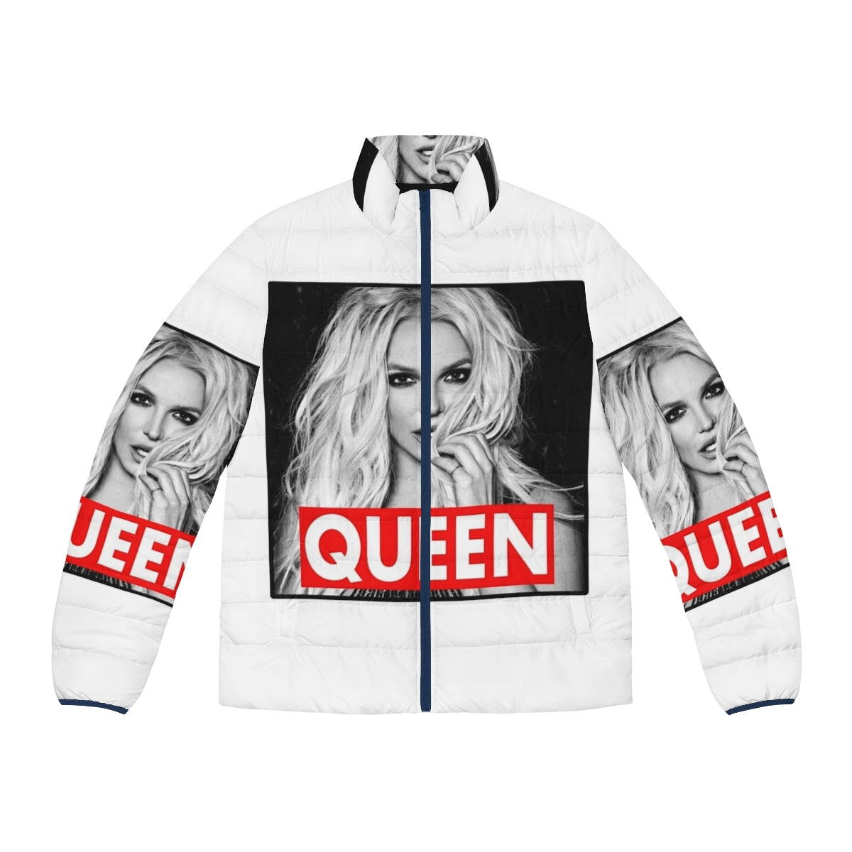 Britney Spears inspired Queen B puffer jacket in a classic design