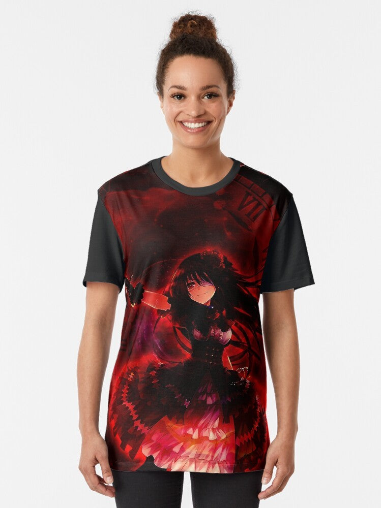 Kurumi Tokisaki from the anime Date A Live graphic design on a t-shirt - Women