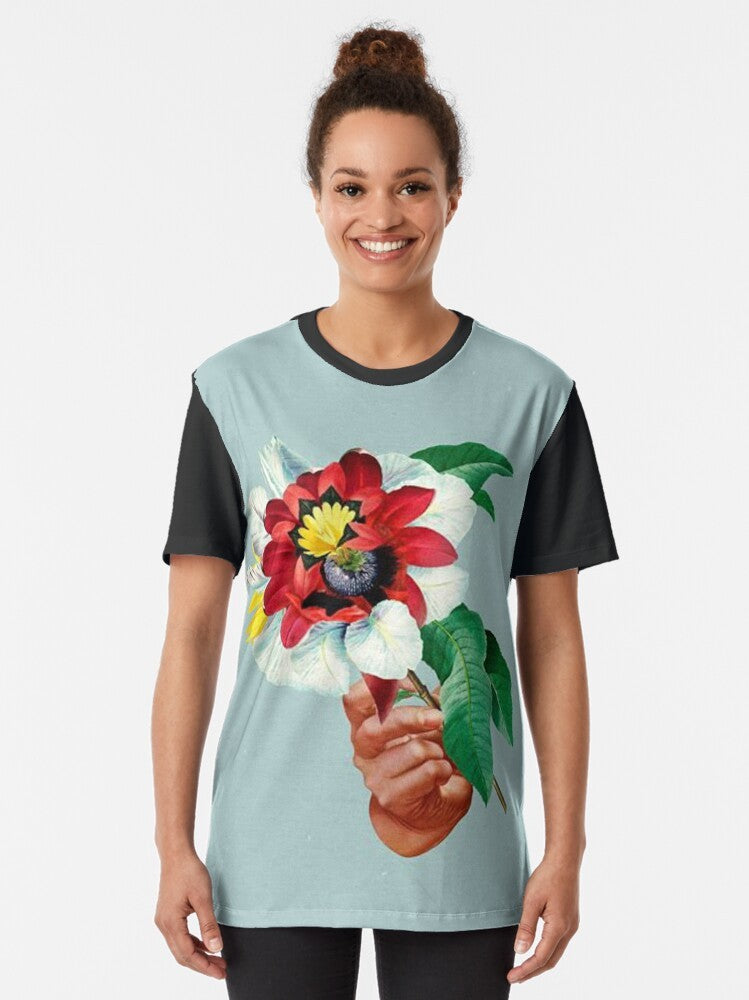 Maribou State Kingdoms In Colour Graphic T-Shirt with a floral and hand-drawn design - Women