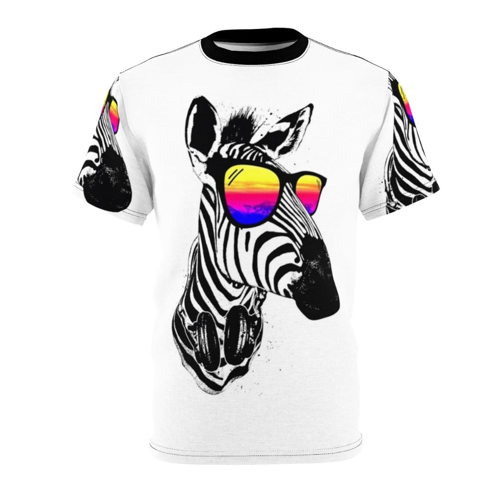 Fashionable zebra animal print t-shirt with a cool, wild design