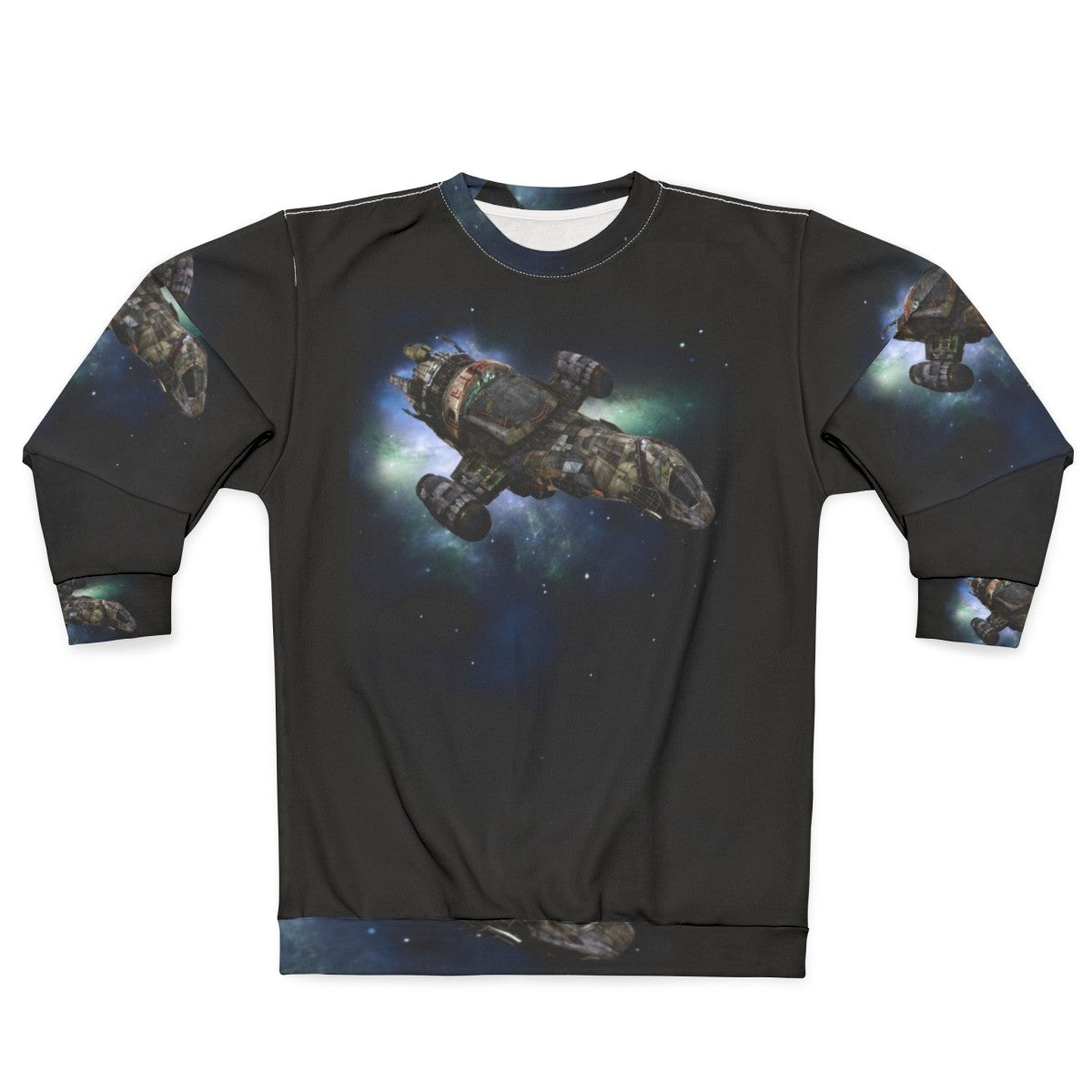 Firefly-inspired sweatshirt with Serenity spaceship graphic