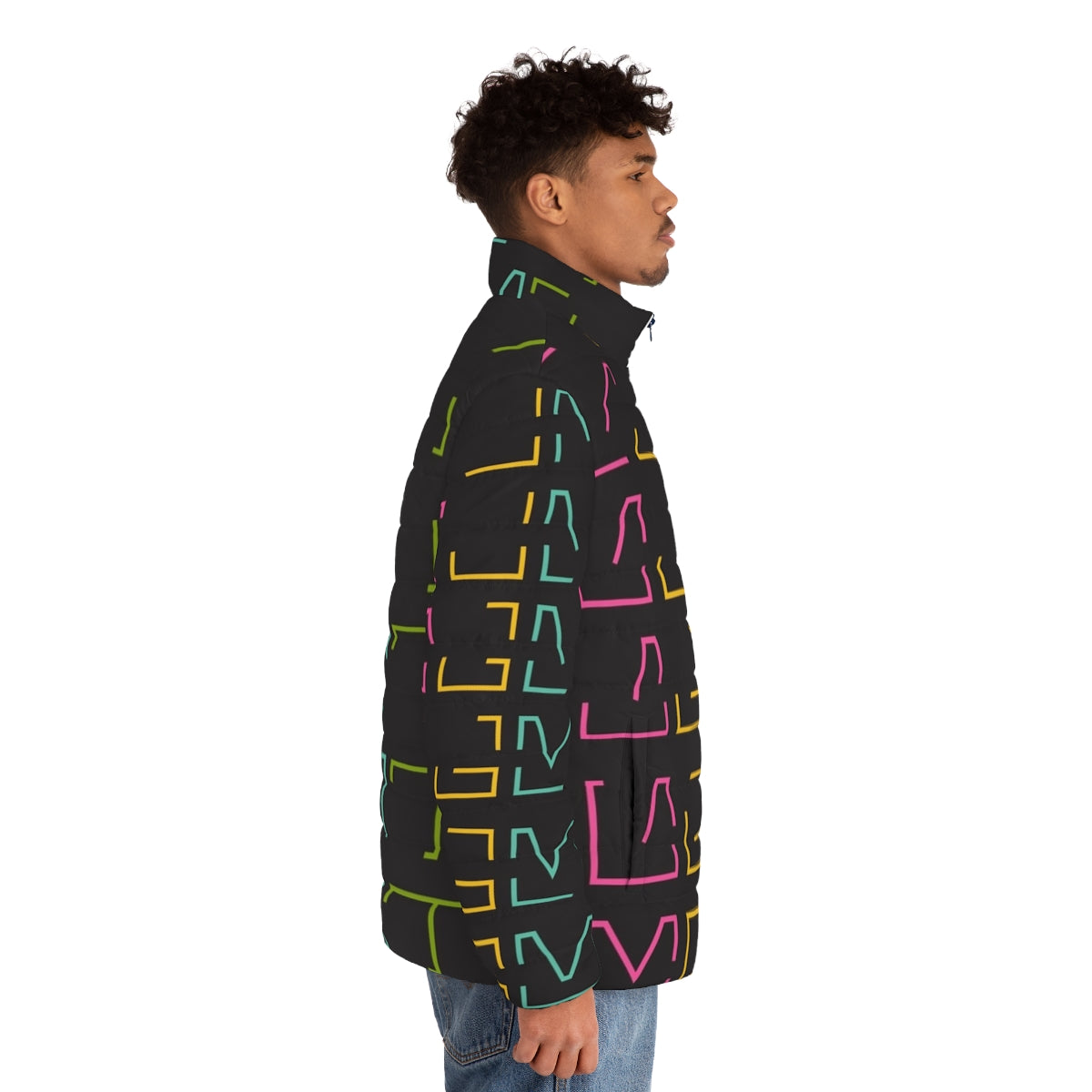 MGMT Puffer Jacket - Indie Band Clothing - men side right