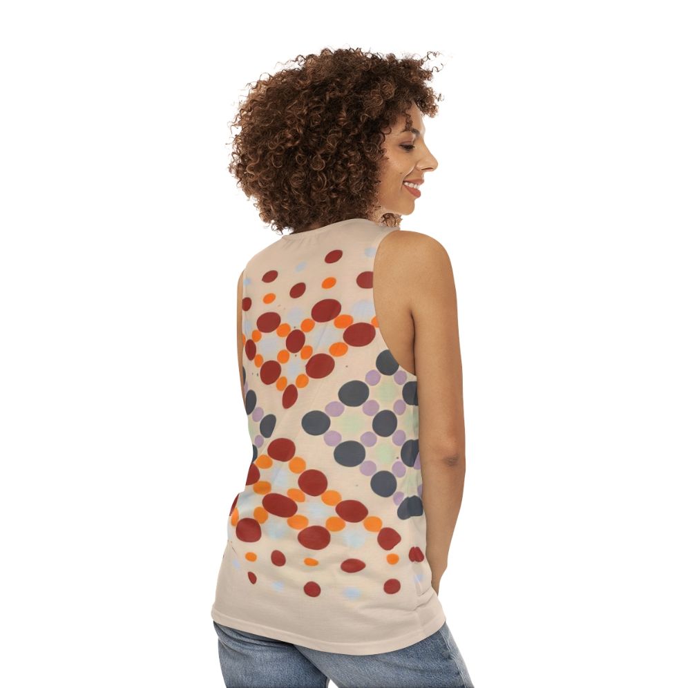 Thomas Downing abstract art geometric unisex tank top - women back