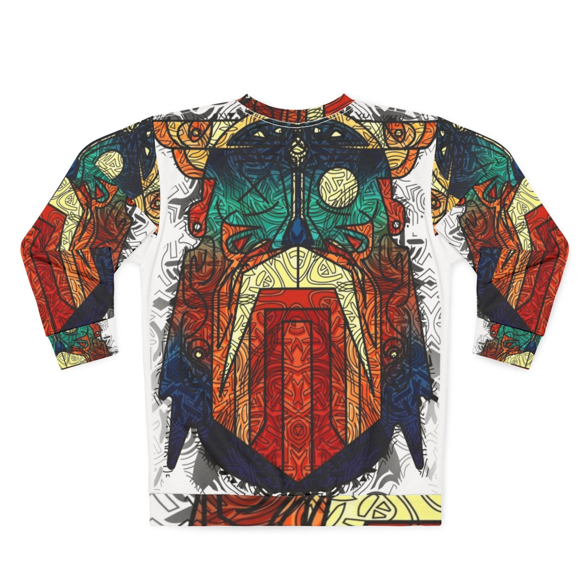 Odin Wodan Geometric Nordic Mythology Sweatshirt - Back