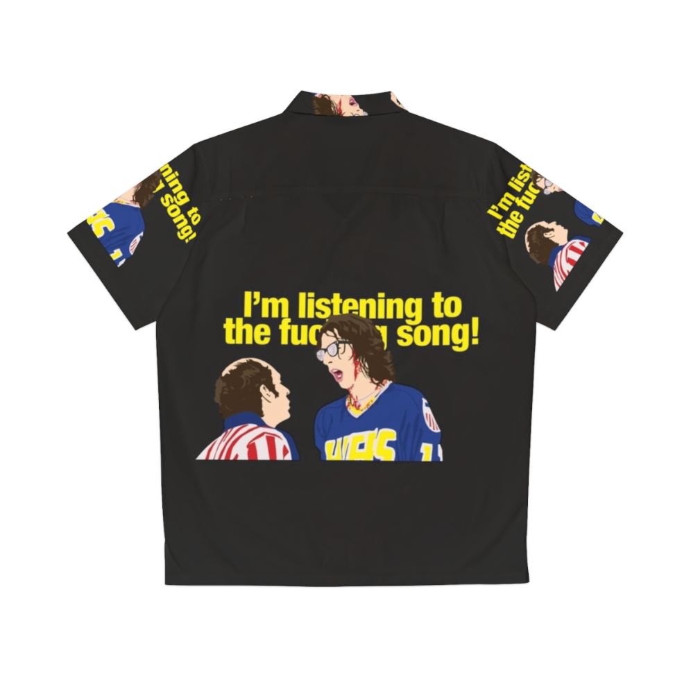 Hanson Brothers National Anthem Hawaiian Shirt featuring hockey, sports, and cult comedy elements - Back