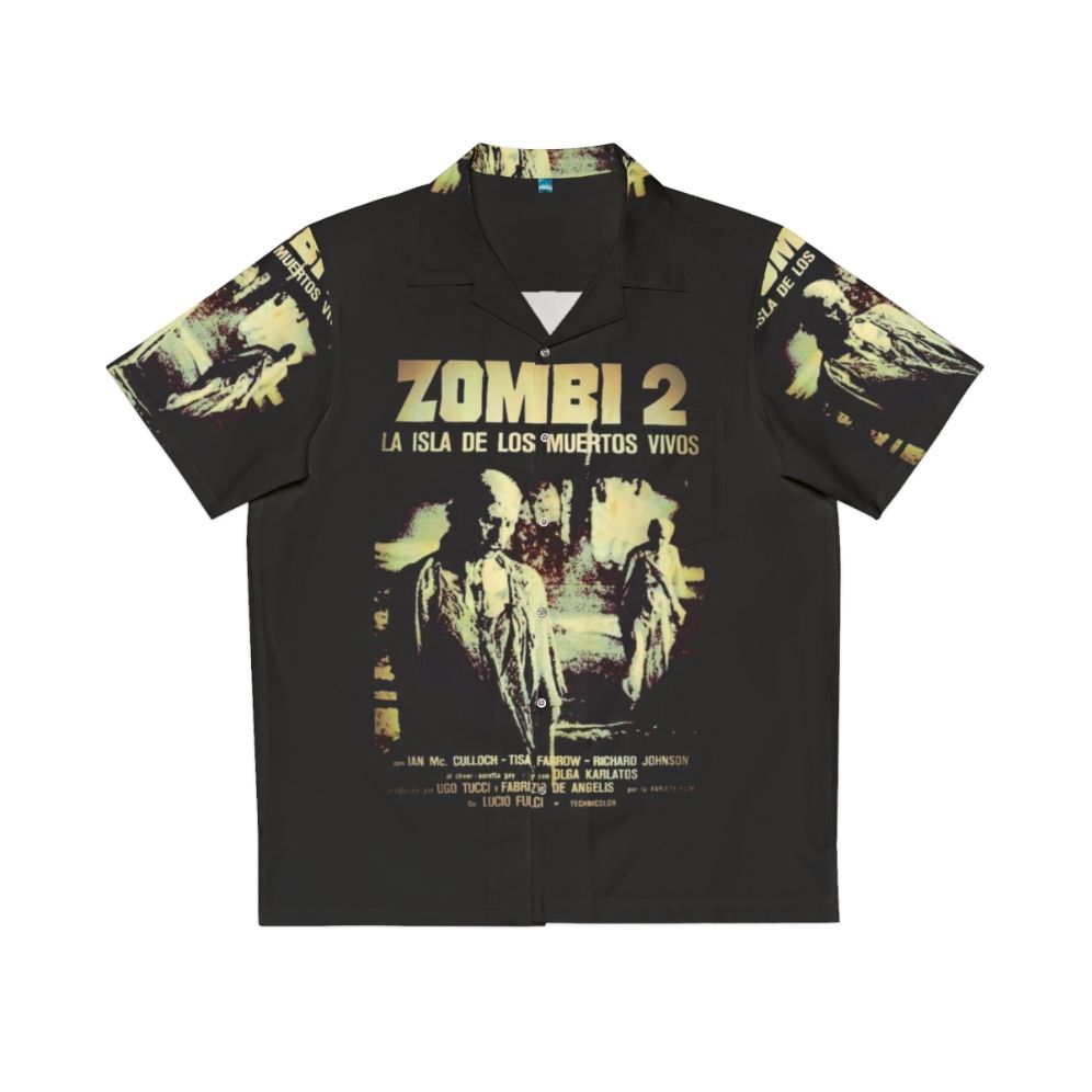 Zombi 2 Hawaiian Shirt with Horror Movie Zombie Gore