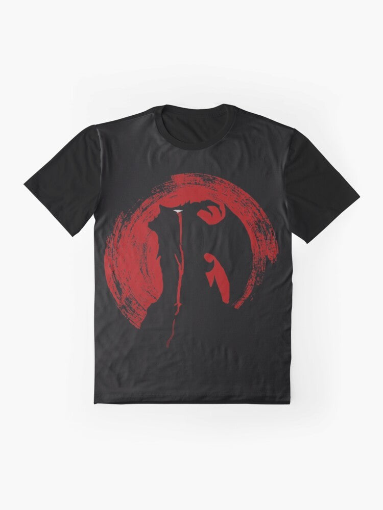 Devilman Crybaby graphic t-shirt with a crying baby design - Flat lay