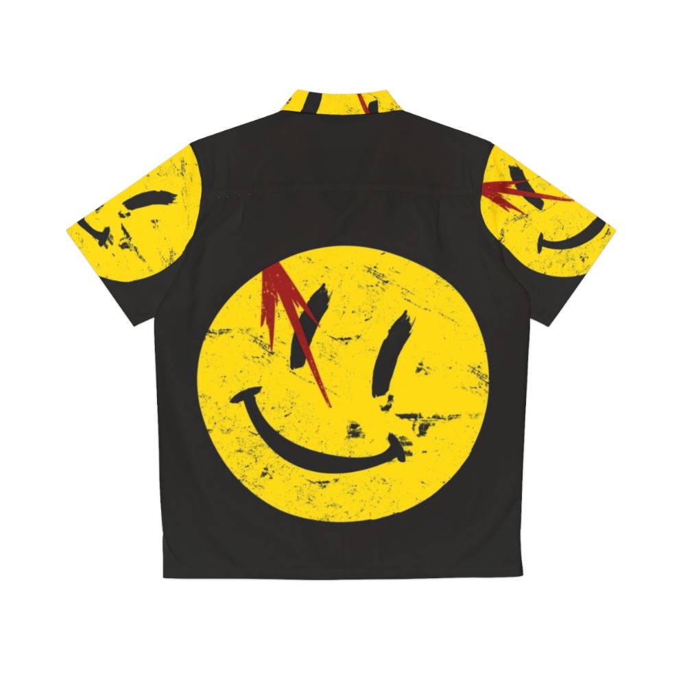 Vintage Watchmen Symbol Smile Hawaiian Shirt - Back