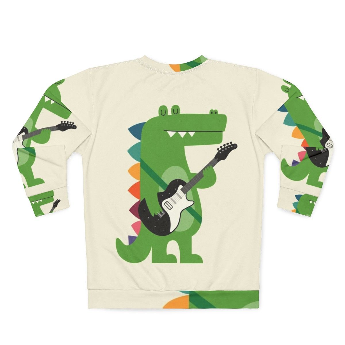 Croco Rock Sweatshirt - Punk Animal Rockstar Kids Clothes - Back