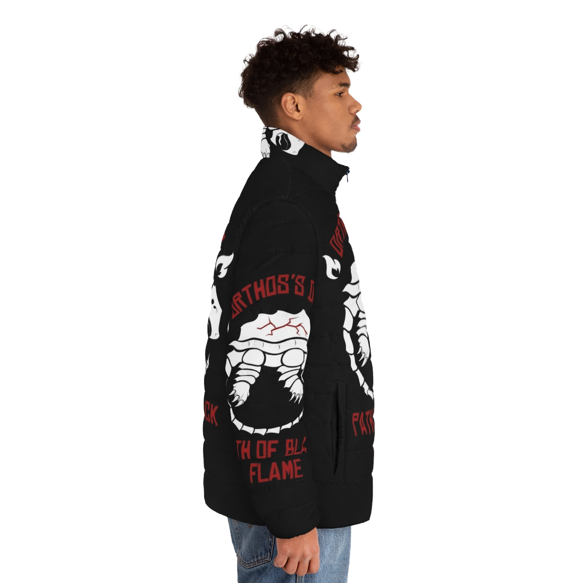 Orthos S Dojo Puffer Jacket - Cradle Series inspired outerwear for sacred artists - men side right