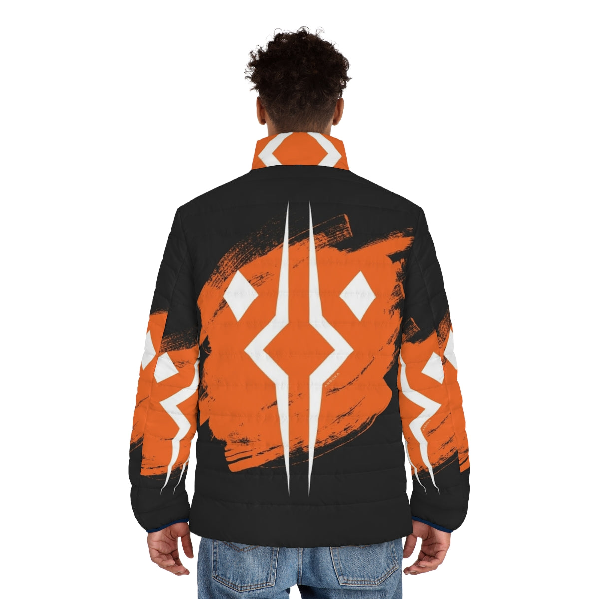 Star Wars Puffer Jacket with Ahsoka Tano Inspired Design - men back