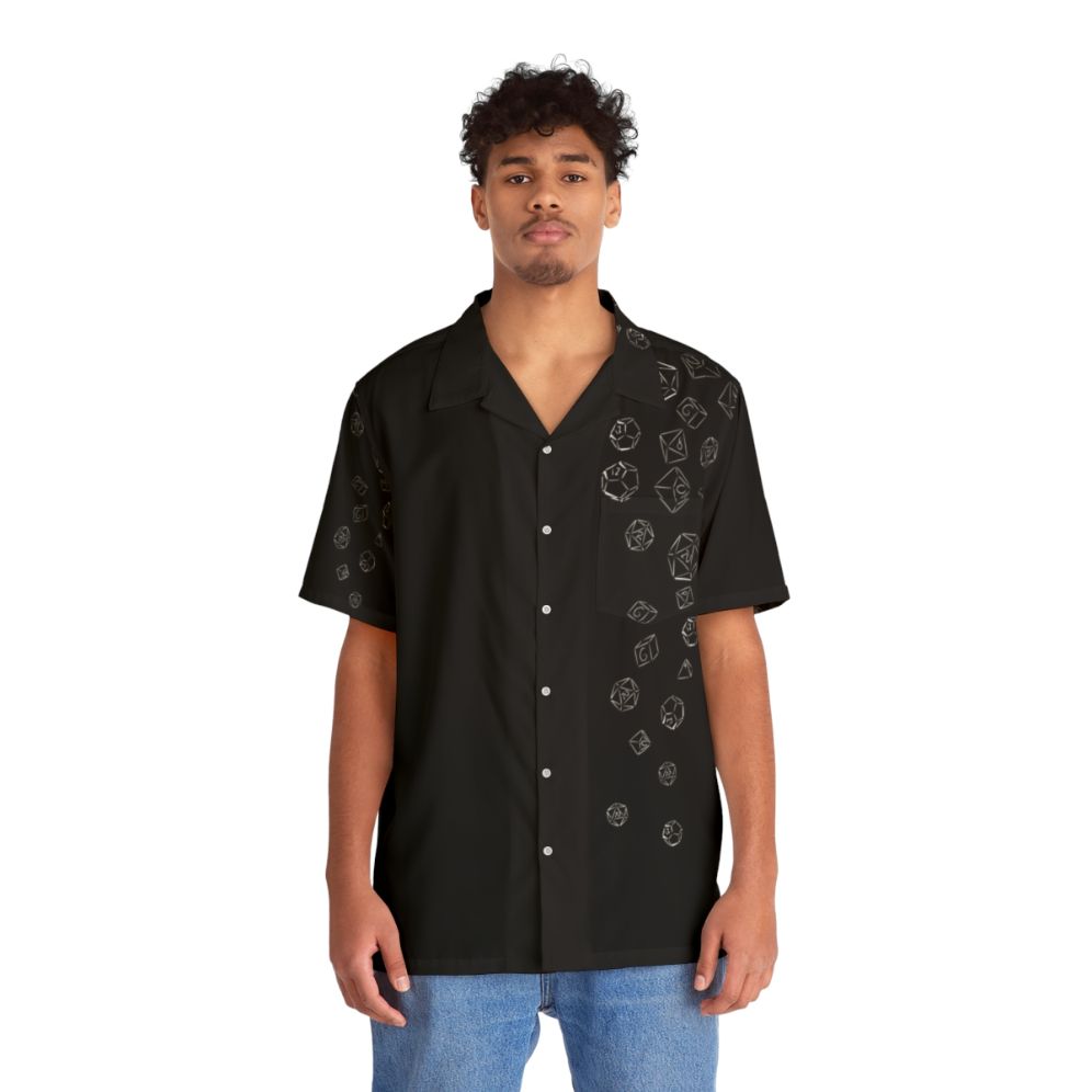 Cascading dice pattern Hawaiian shirt for gamers and DnD fans - People Front