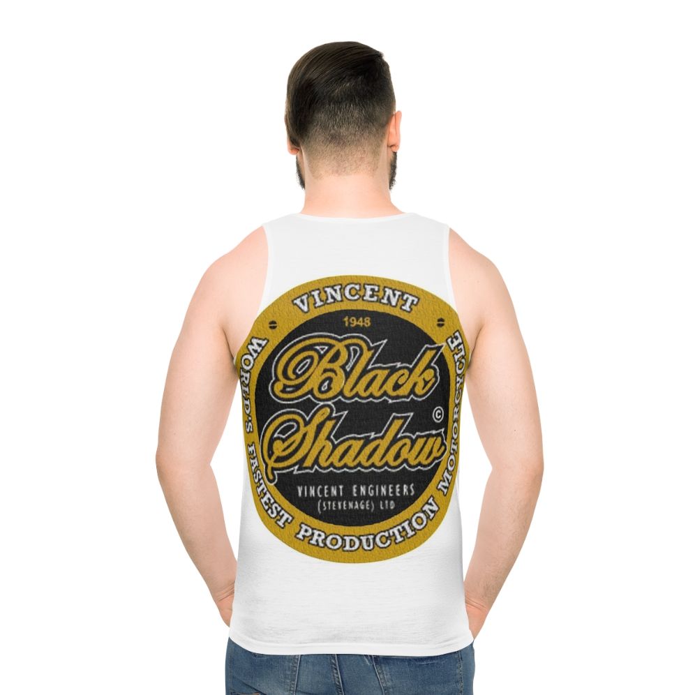 Vintage Unisex "Vincent Black Shadow" Tank Top - men back