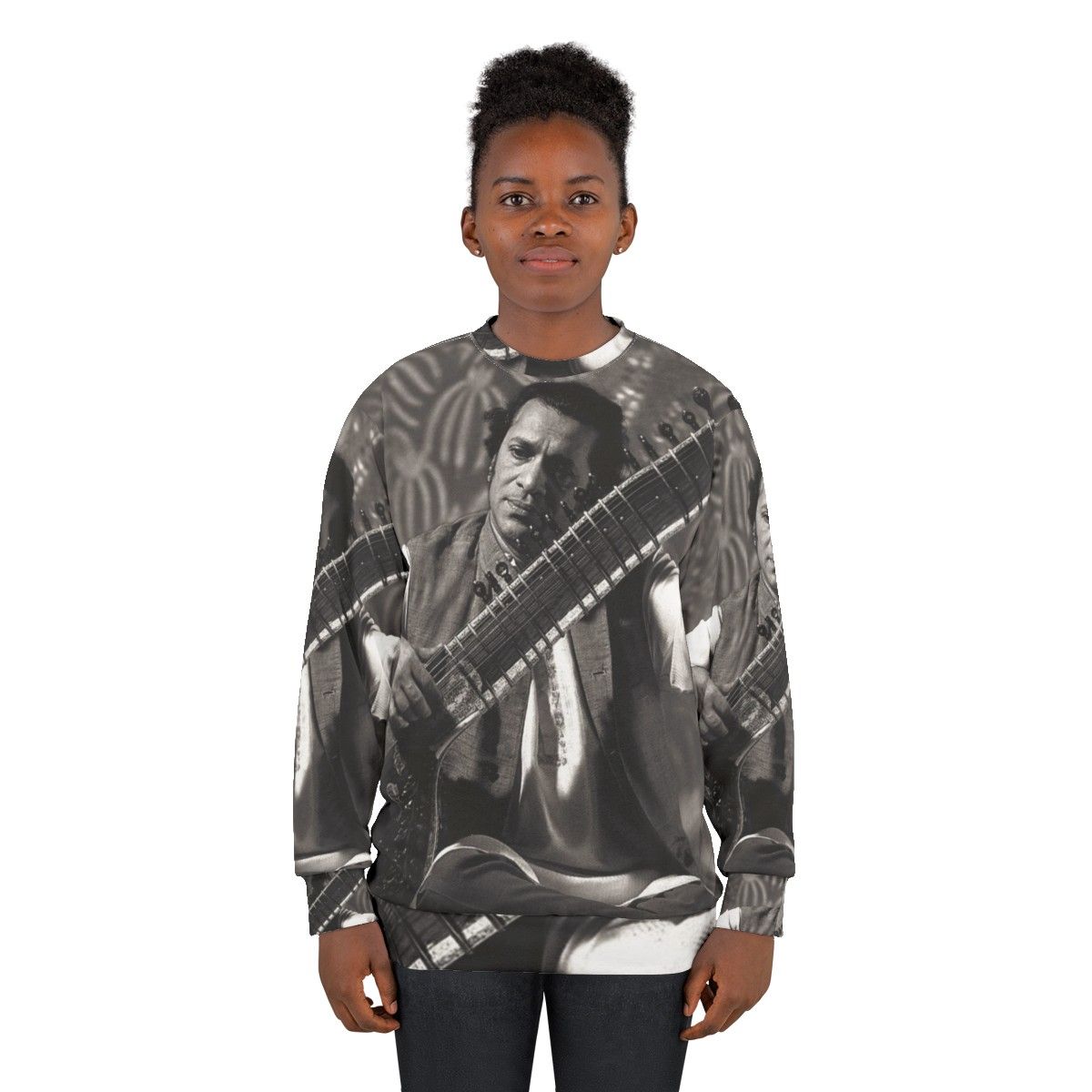 Indian Sitar Player Sweatshirt - women