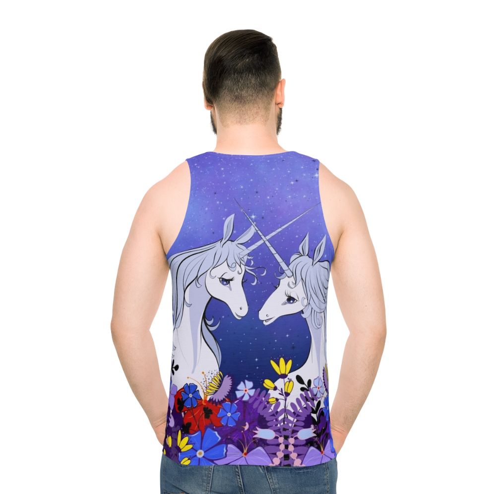 The Last Unicorn Unisex 80s Cartoon Tank Top - men back