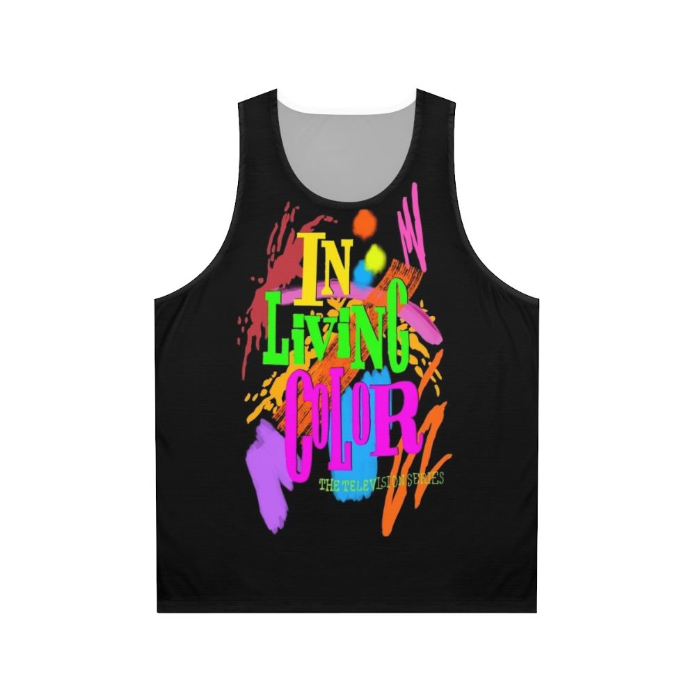 90s Unisex Tank Top with "In Living Color" Design