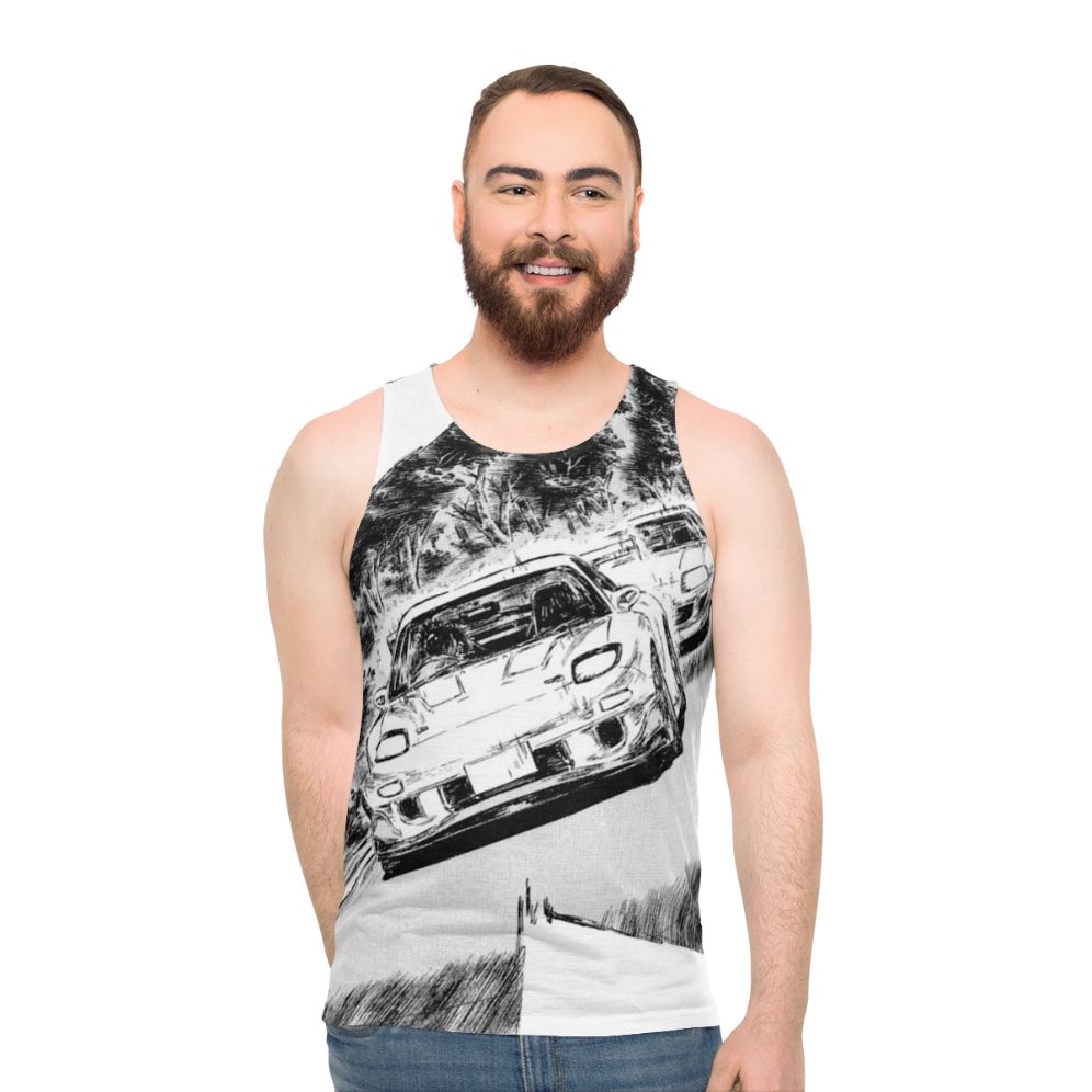 Initial D inspired JDM cars unisex tank top - men