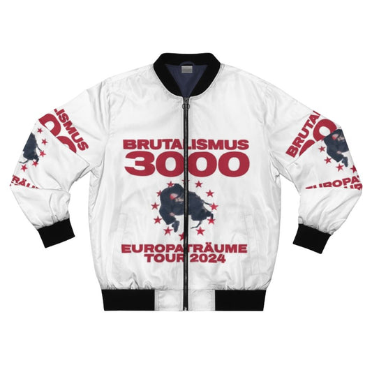 Europaträume Tour Bomber Jacket with Brutalismus 3000 Punk Rock Band Logo