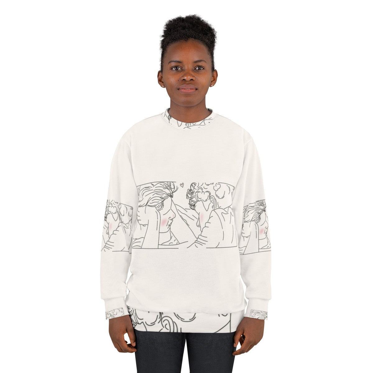 Young Royals Season 2 Wilhelm and Simon Minimal Line Art Sweatshirt - women