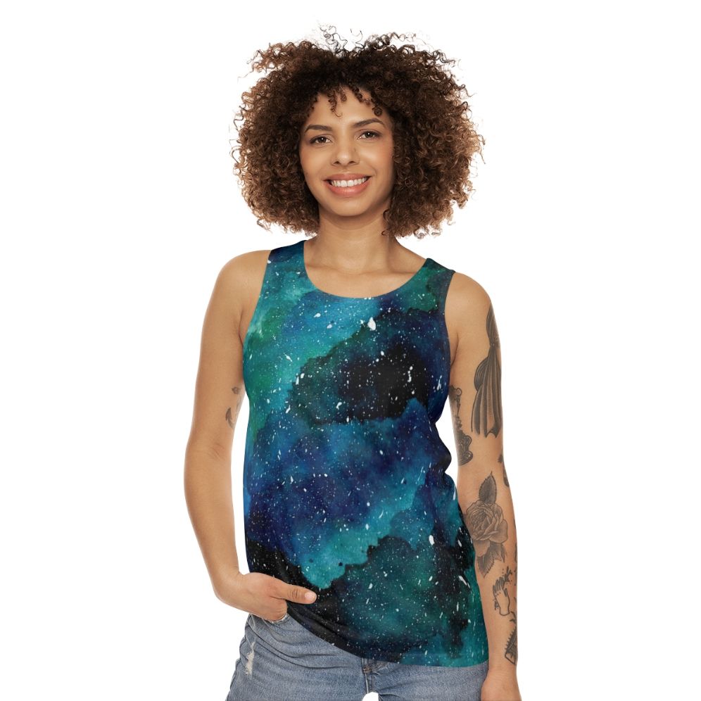 Emerald Galaxy Unisex Tank Top - women