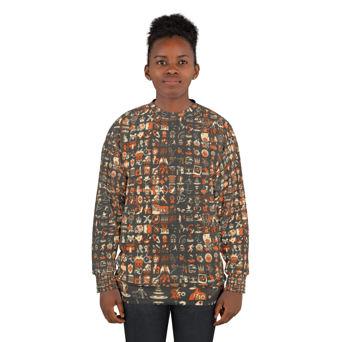 Team Fortress 2 Achievement Pattern Sweatshirt - women