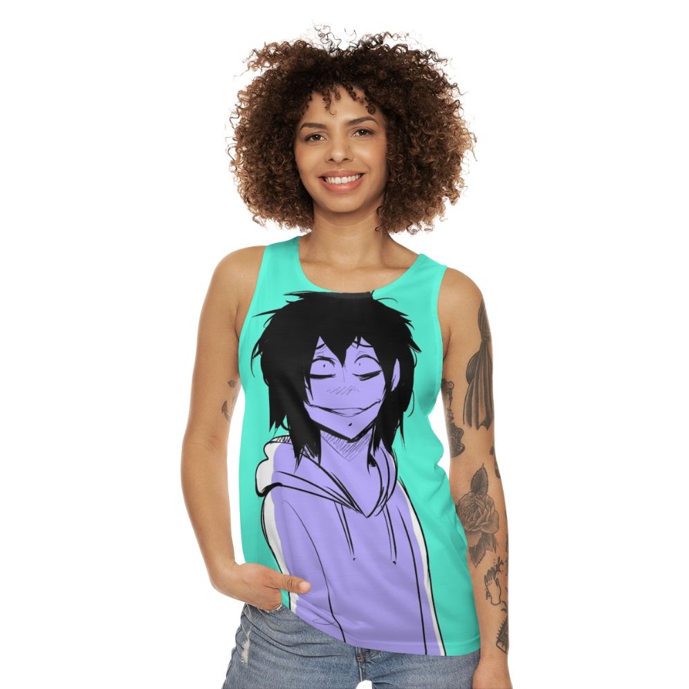 Jeff The Killer Unisex Creepypasta Tank Top - women