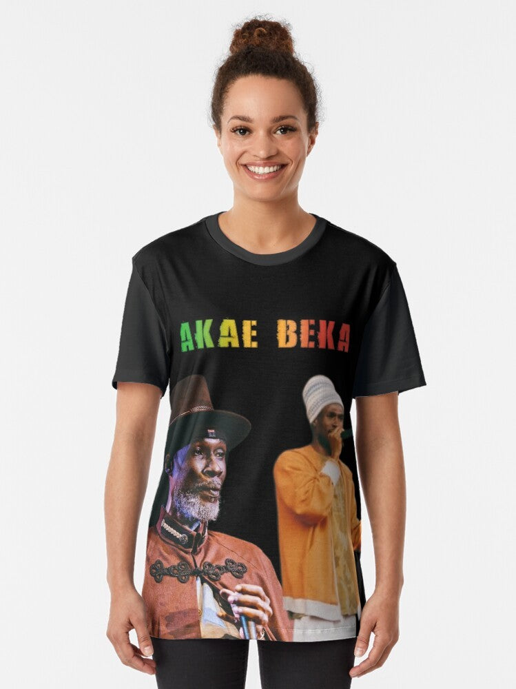 Akae Got Midnite Reggae Graphic T-Shirt with Rastafarian-inspired design - Women