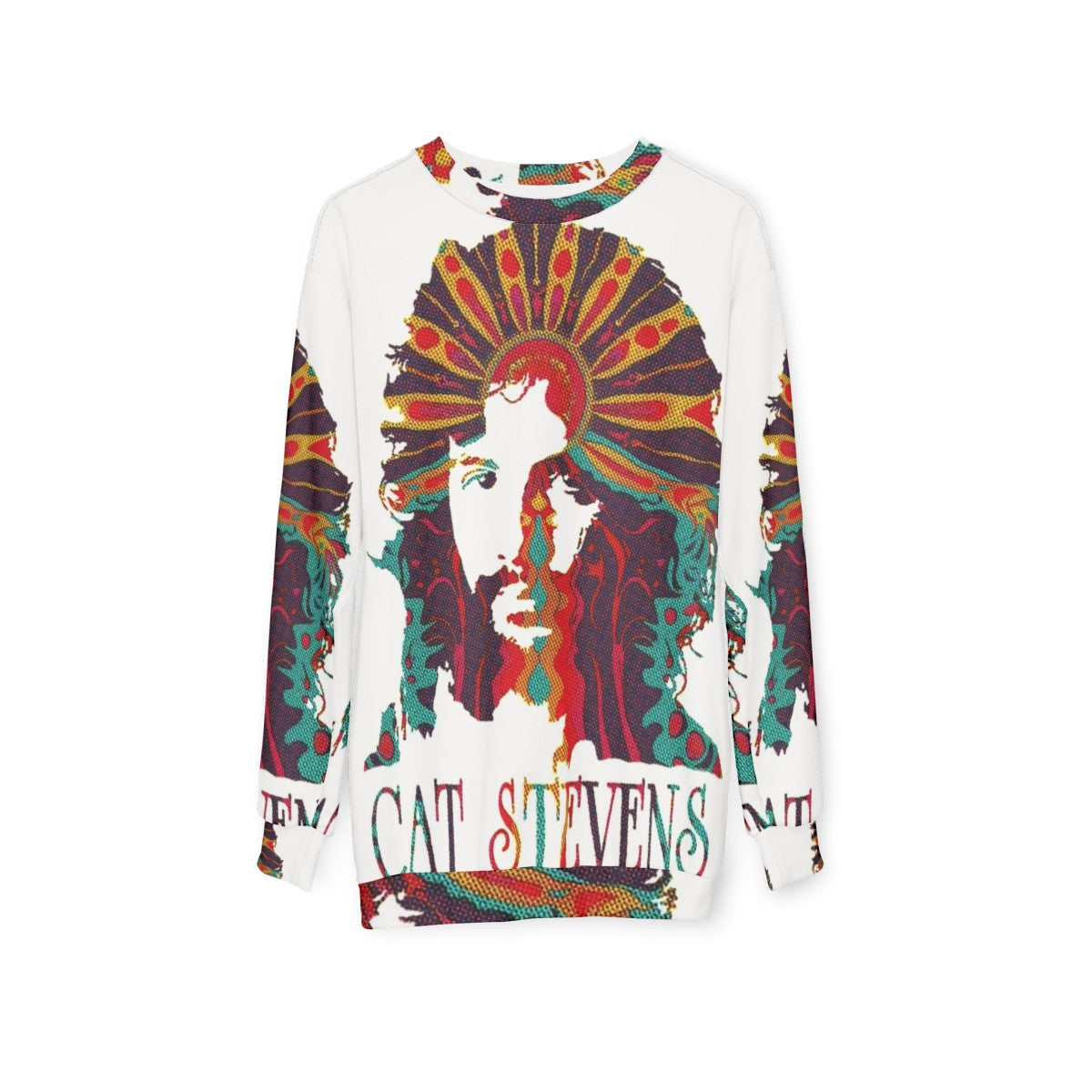 Cat Stevens Psychedelic Graphic Sweatshirt - hanging