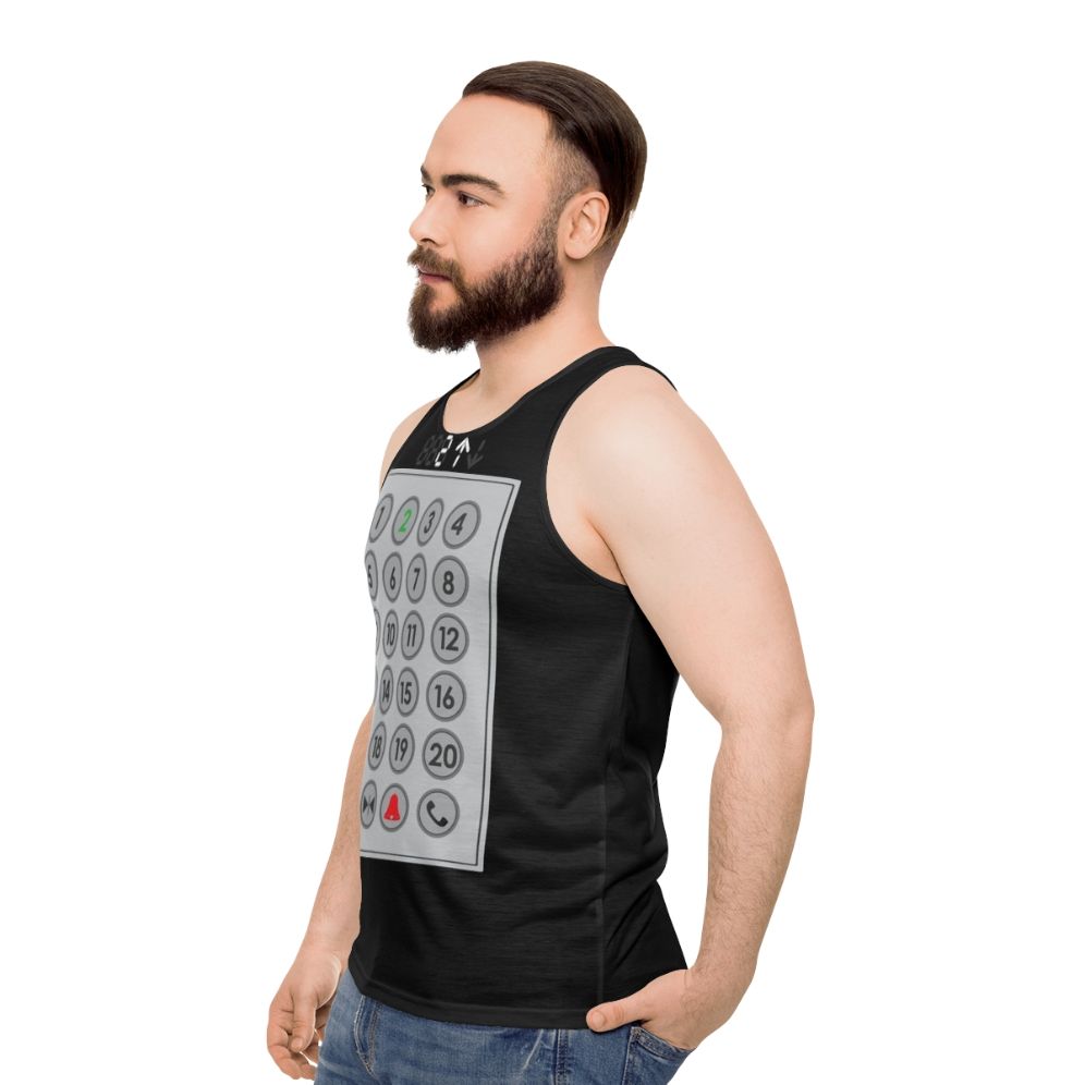 Elevator mechanic unisex tank top - men side