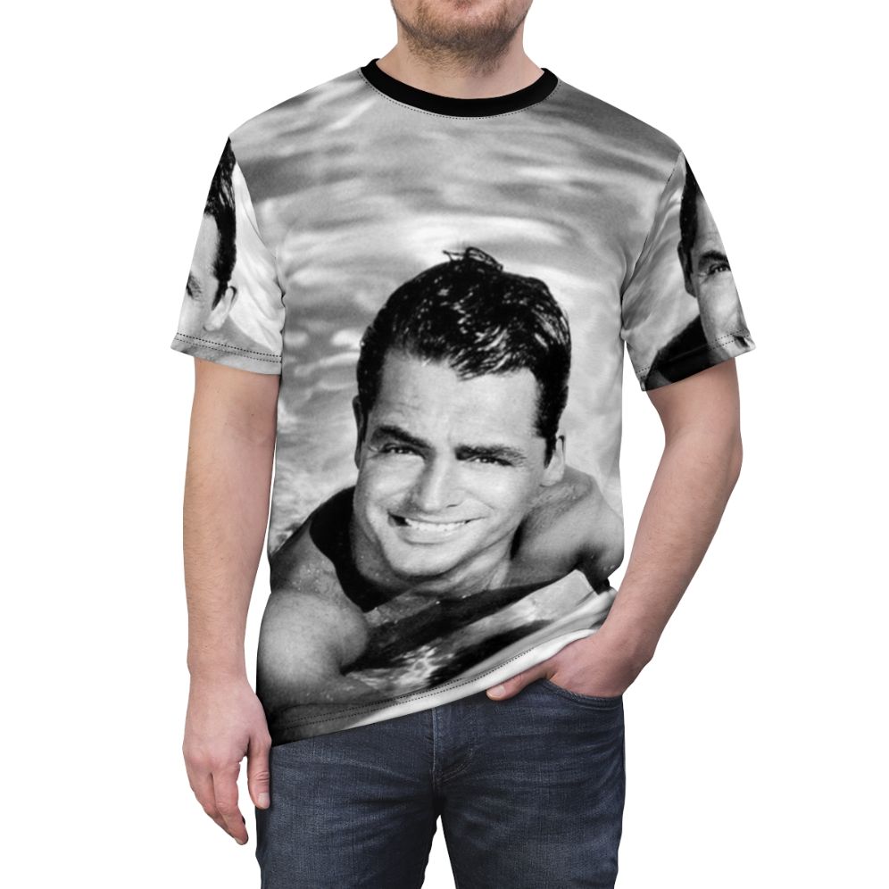 Vintage-inspired graphic t-shirt featuring classic Hollywood actor Cary Grant - men front