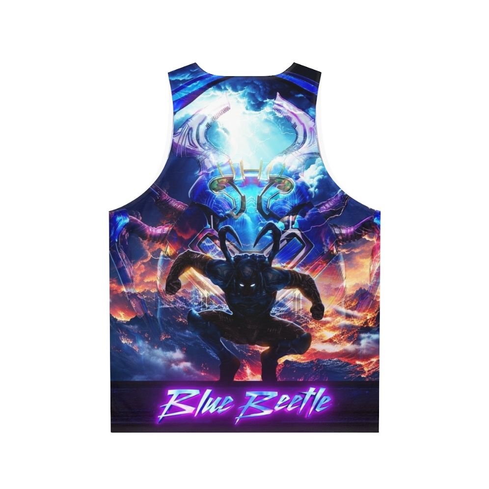 Blue Beetle Superhero Comic Book Unisex Tank Top - Back